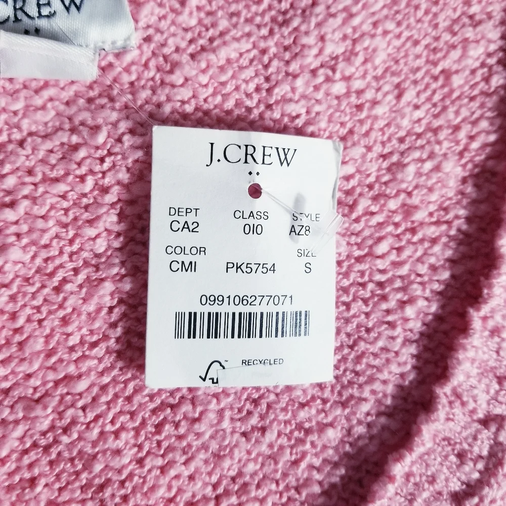 NWT J. CREW V-NECK PINK SWEATER SIZE SMALL